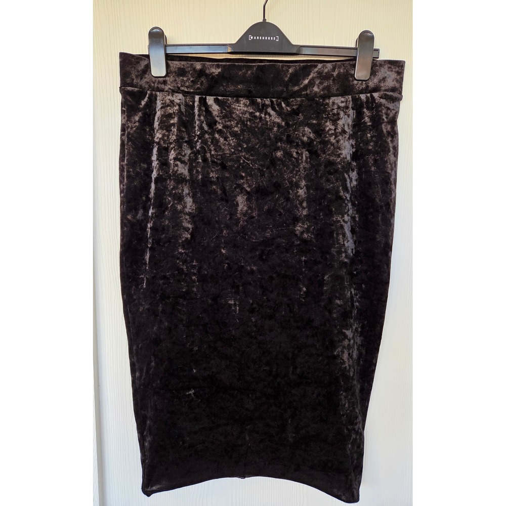 Torrid Black Velvet Pencil Skirt Size 1 Whimsigoth Halloween Dark Fairy Witchy